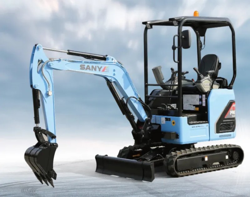 SanySY35E Mini Electric Excavator: Berat keseluruhan 4300kg, kapasitas bucket 0,12m3, bodi kecil, energi besar